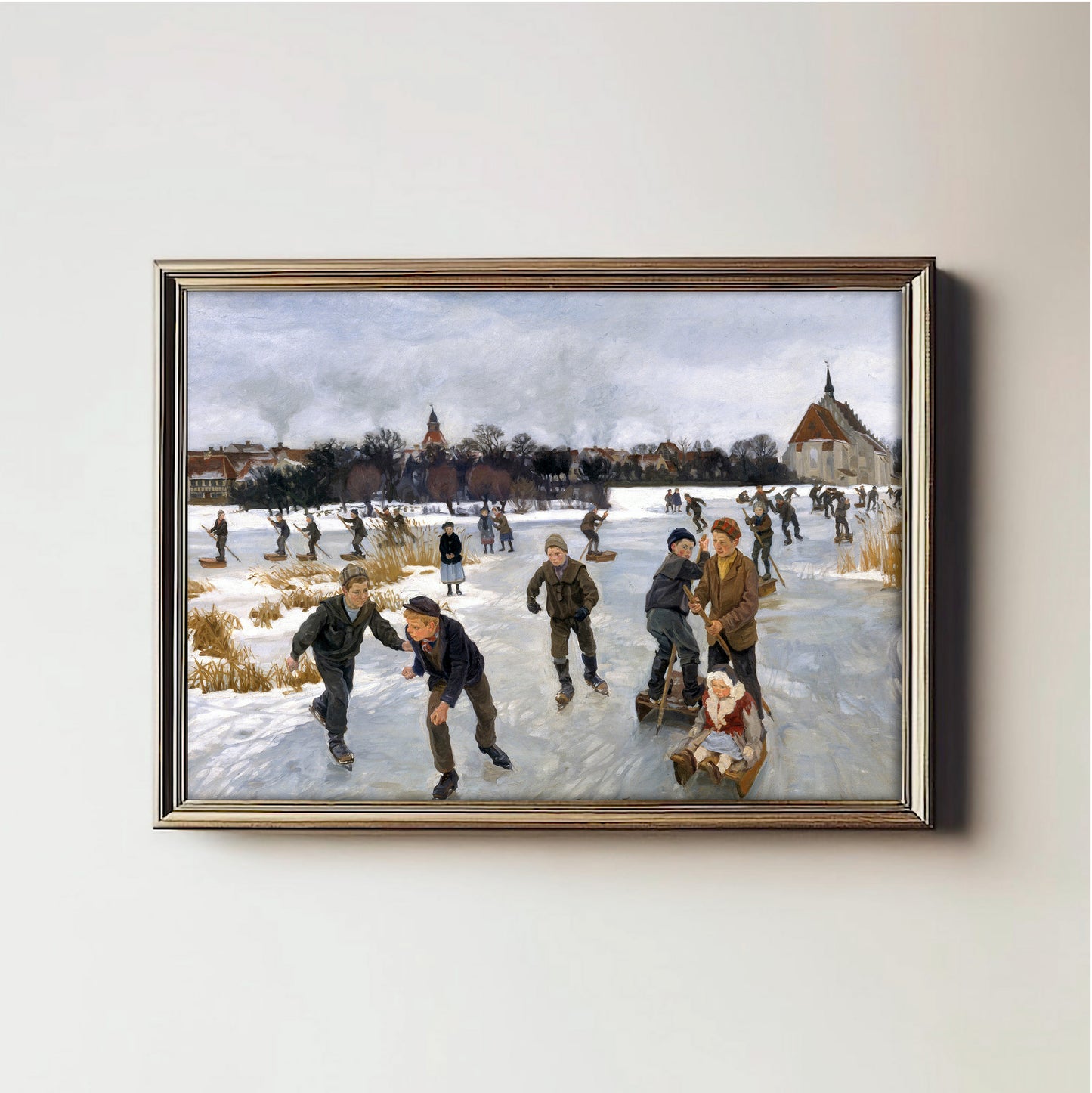 Winter Skating Scene