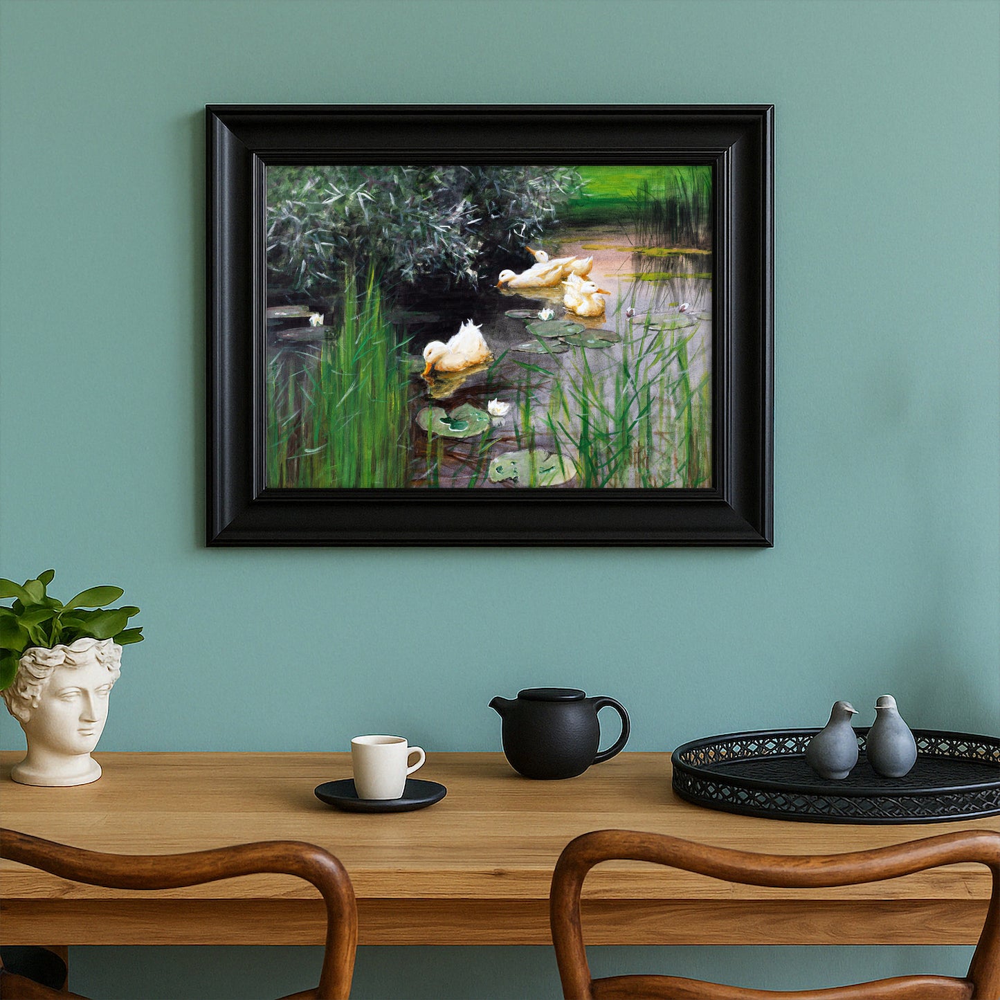 Serene Pond Ducks