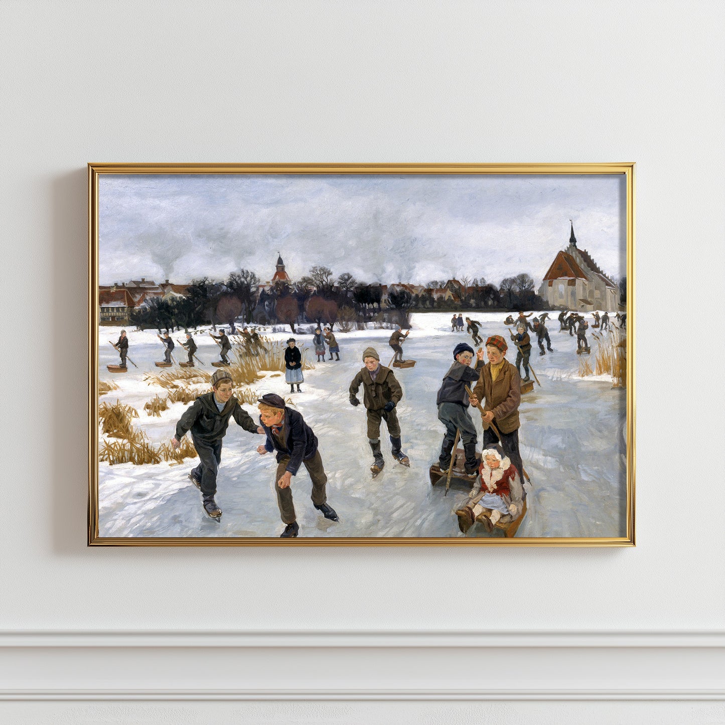 Winter Skating Scene