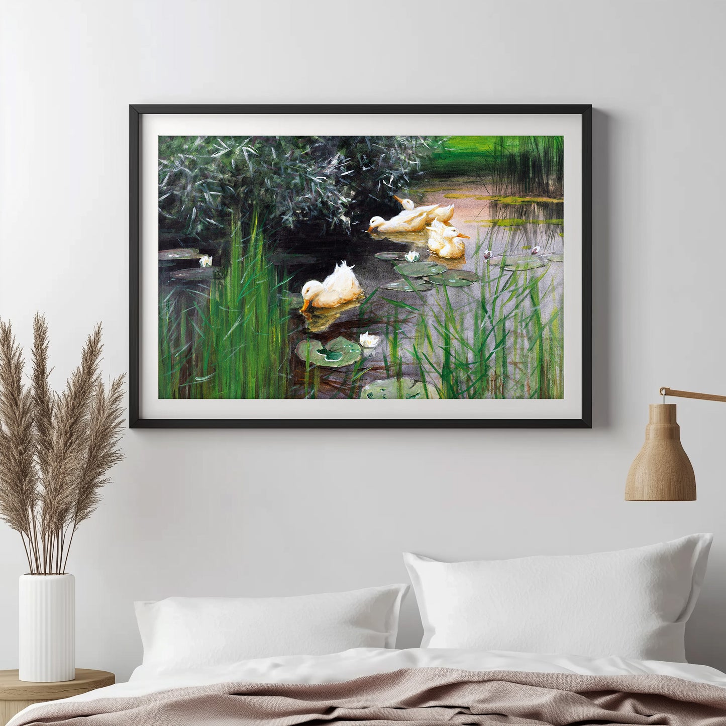Serene Pond Ducks