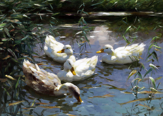 Ducks on Tranquil Waters