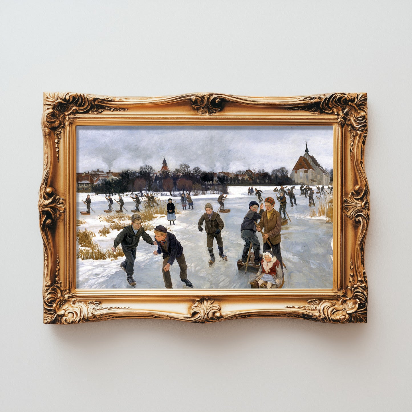 Winter Skating Scene