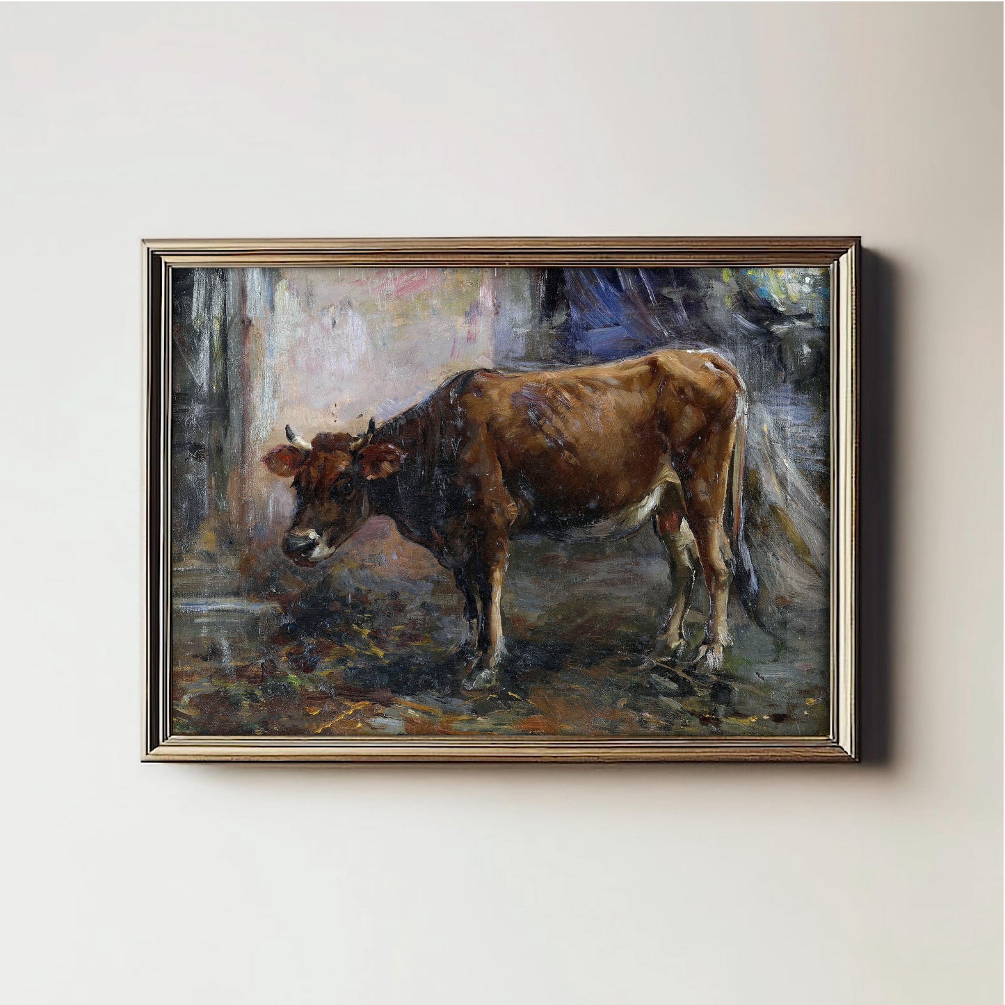 Rustic Bovine Portrait