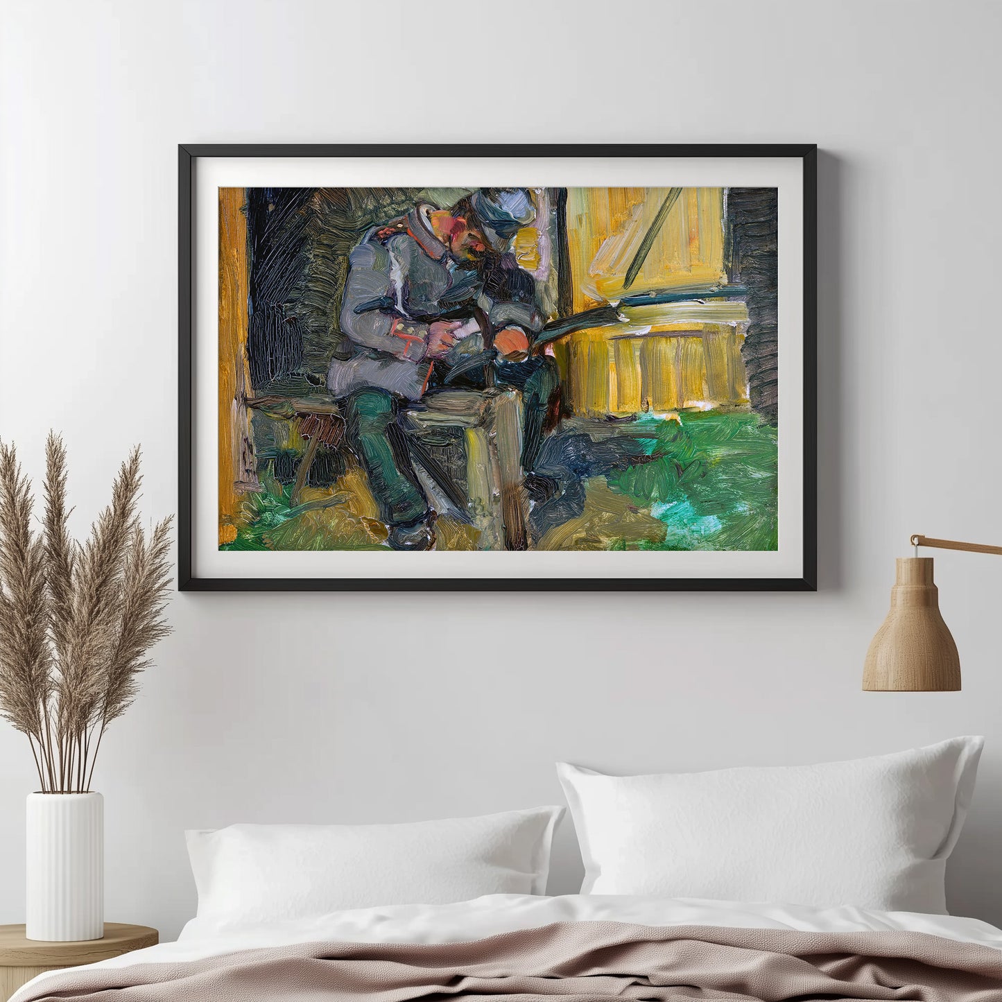 Pensive Soldier Reflection
