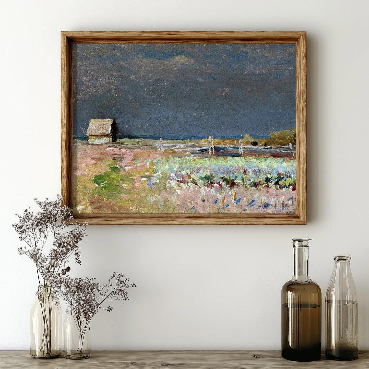 Cottage Under Stormy Skies