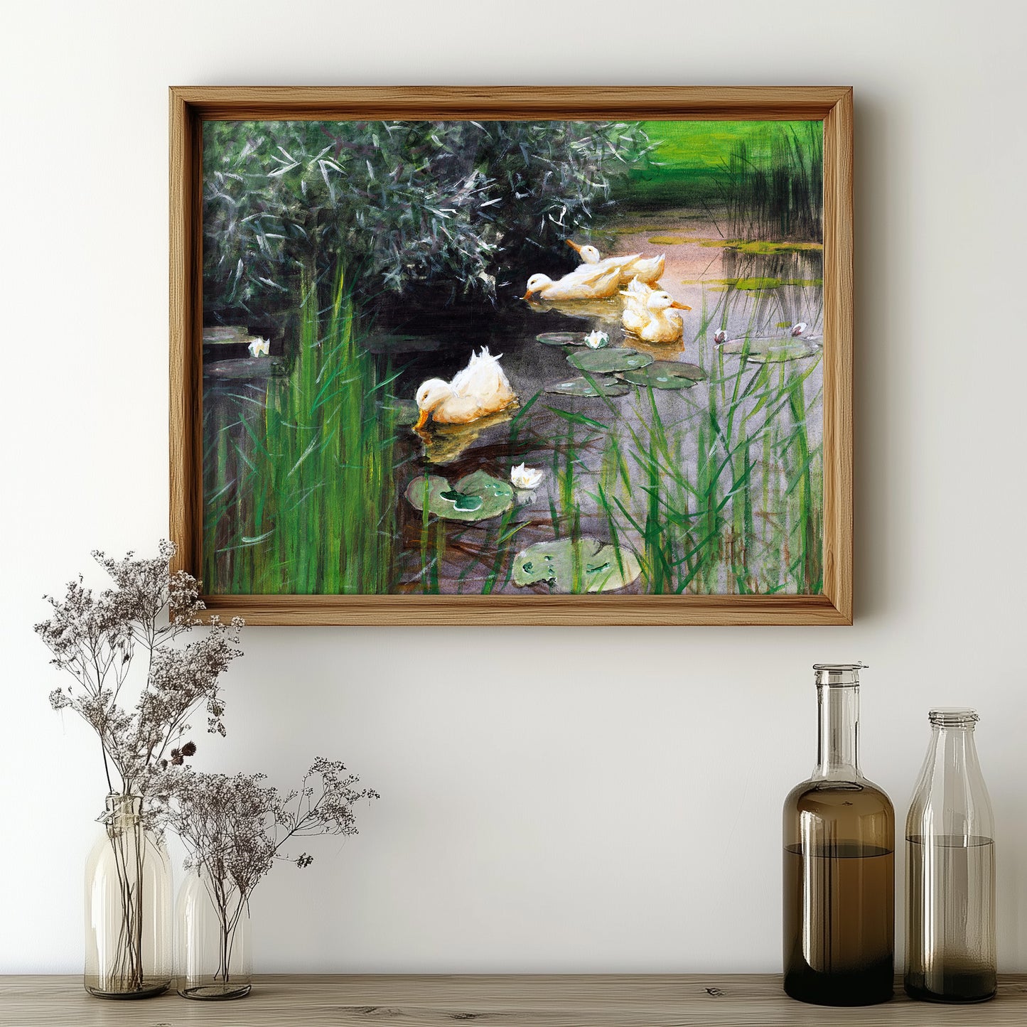 Serene Pond Ducks
