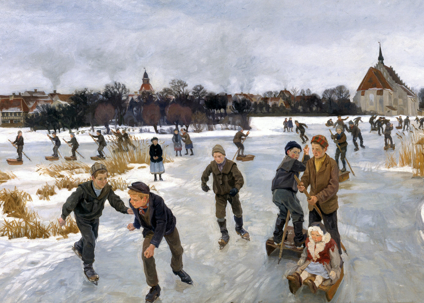 Winter Skating Scene