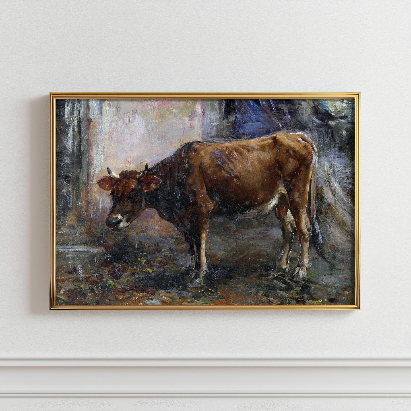 Rustic Bovine Portrait