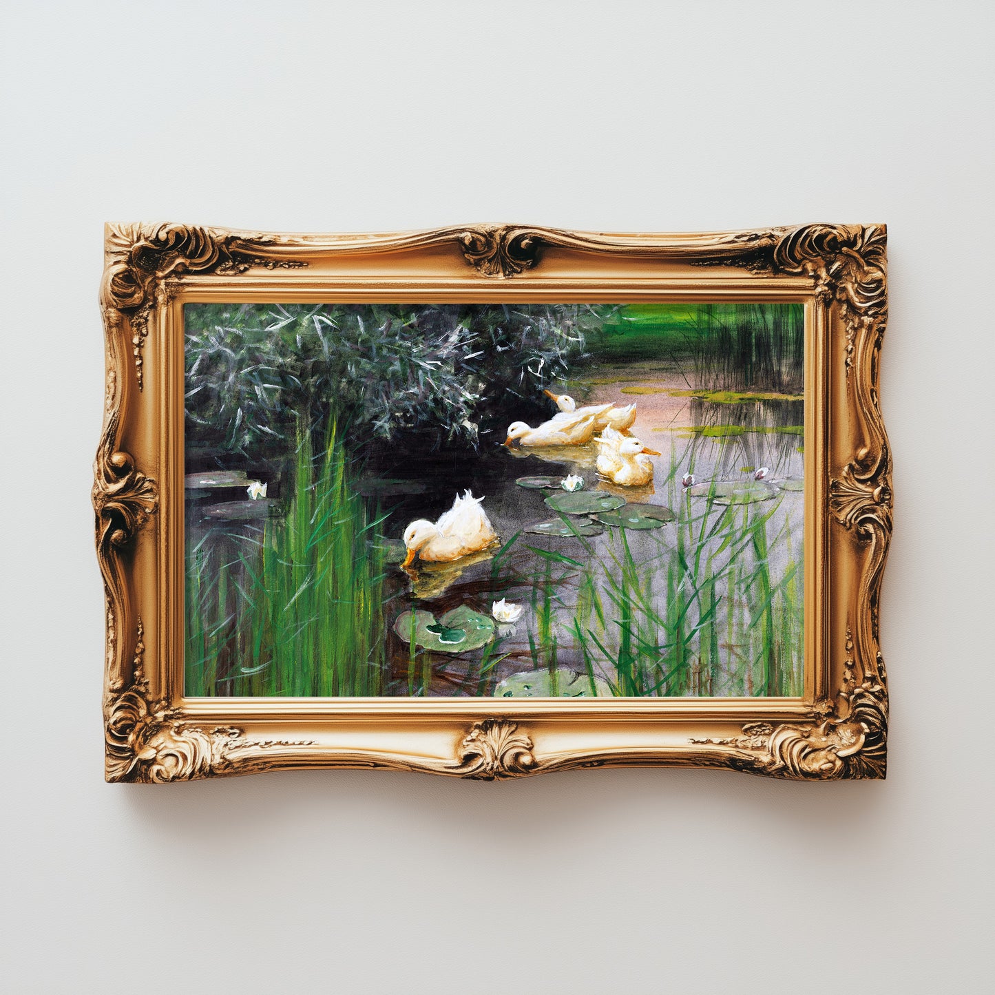 Serene Pond Ducks