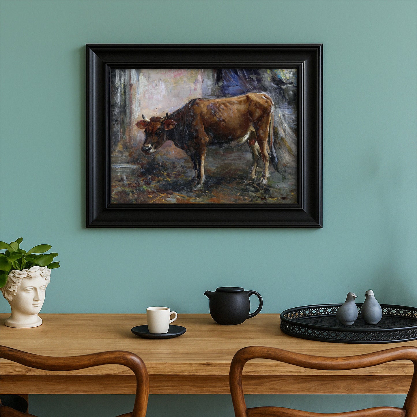 Rustic Bovine Portrait