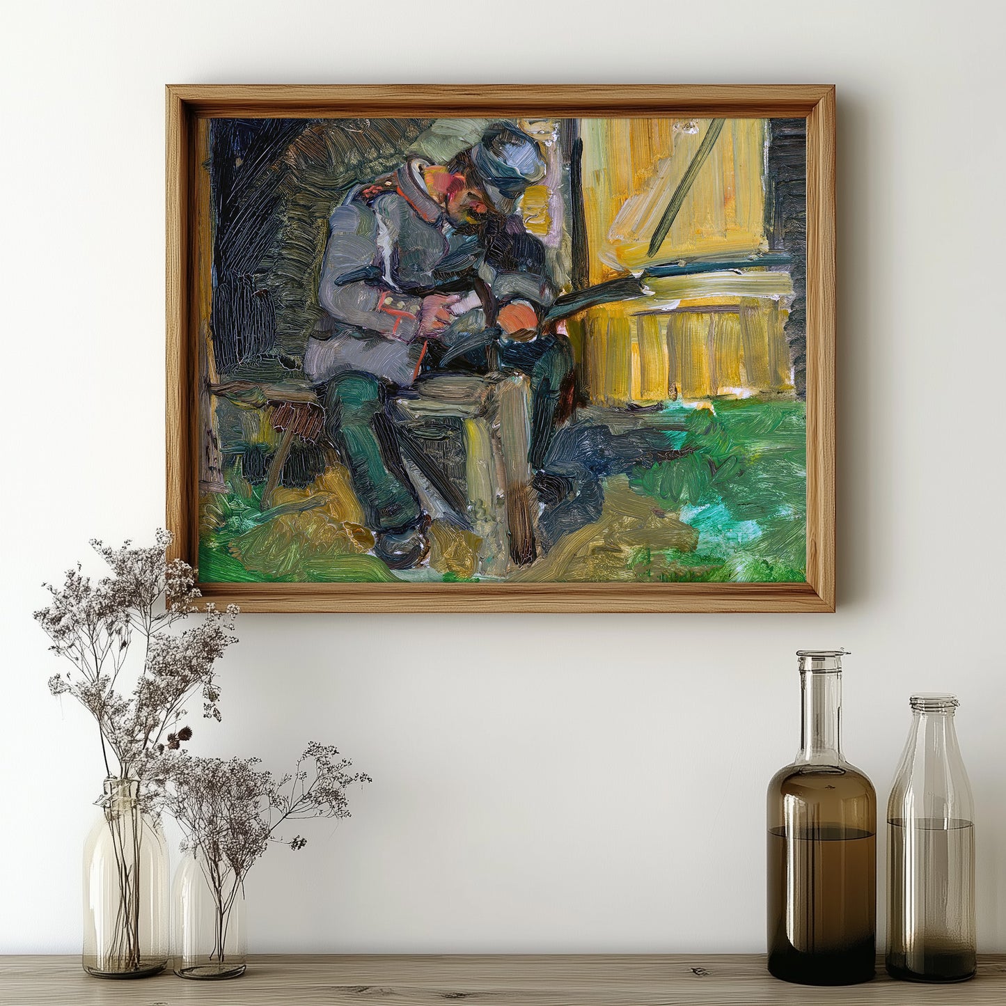Pensive Soldier Reflection