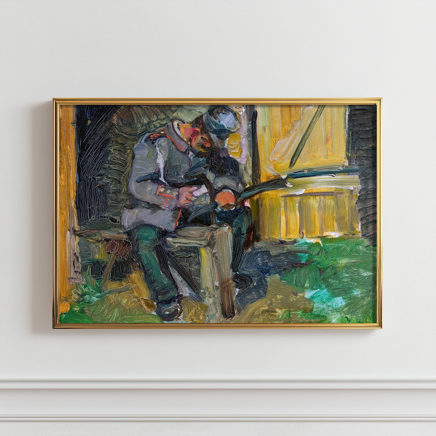 Pensive Soldier Reflection