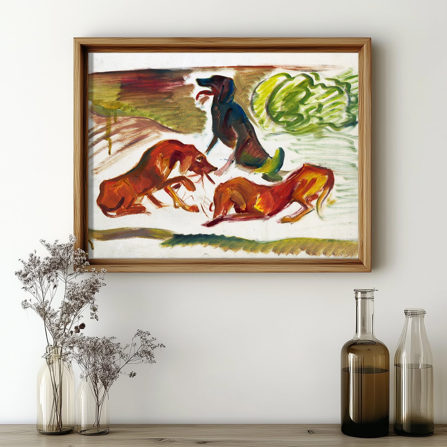 Playful Canine Trio