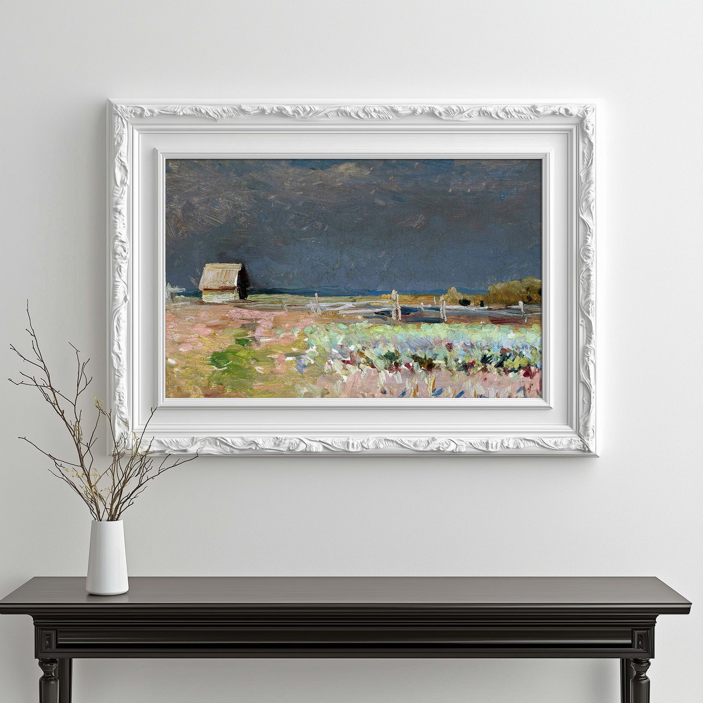 Cottage Under Stormy Skies