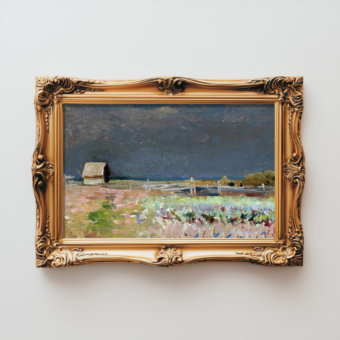 Cottage Under Stormy Skies