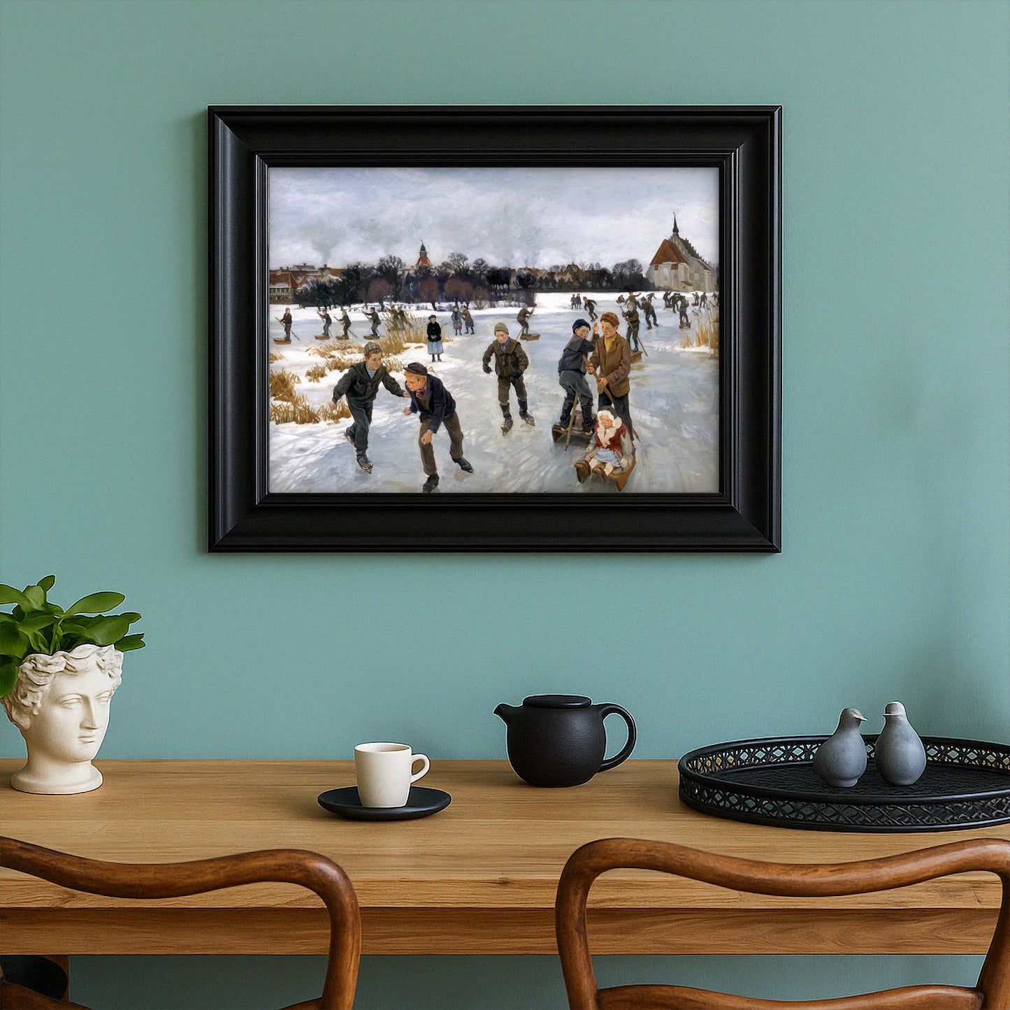 Winter Skating Scene