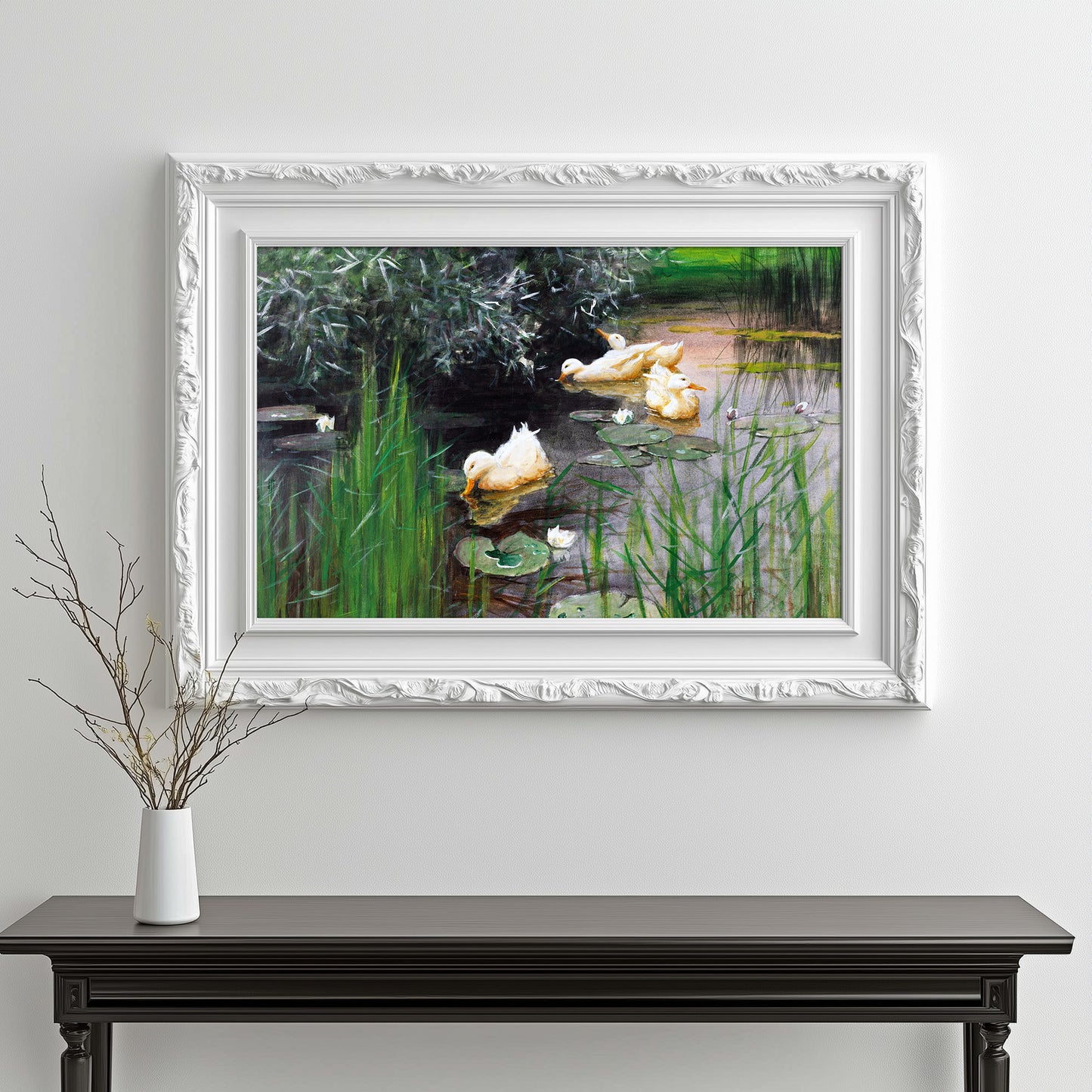 Serene Pond Ducks