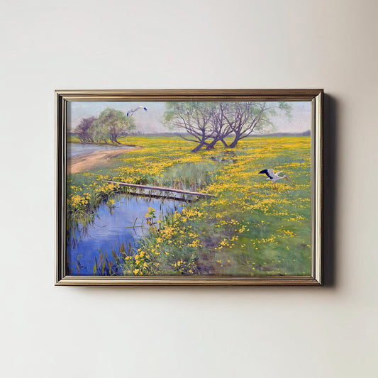 Golden Meadow Reflections