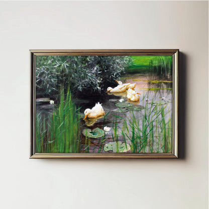 Serene Pond Ducks