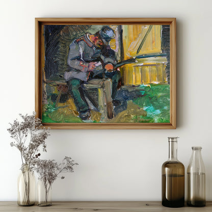 Pensive Soldier Reflection