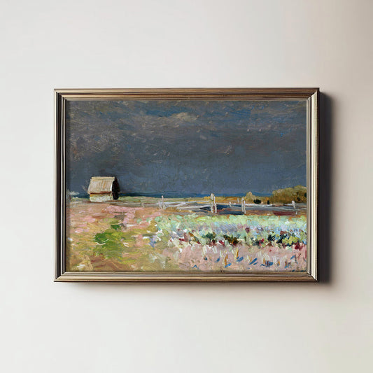Cottage Under Stormy Skies