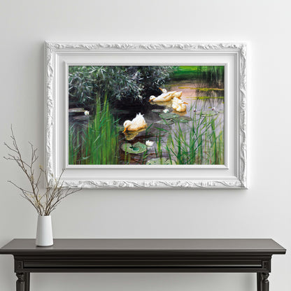 Serene Pond Ducks